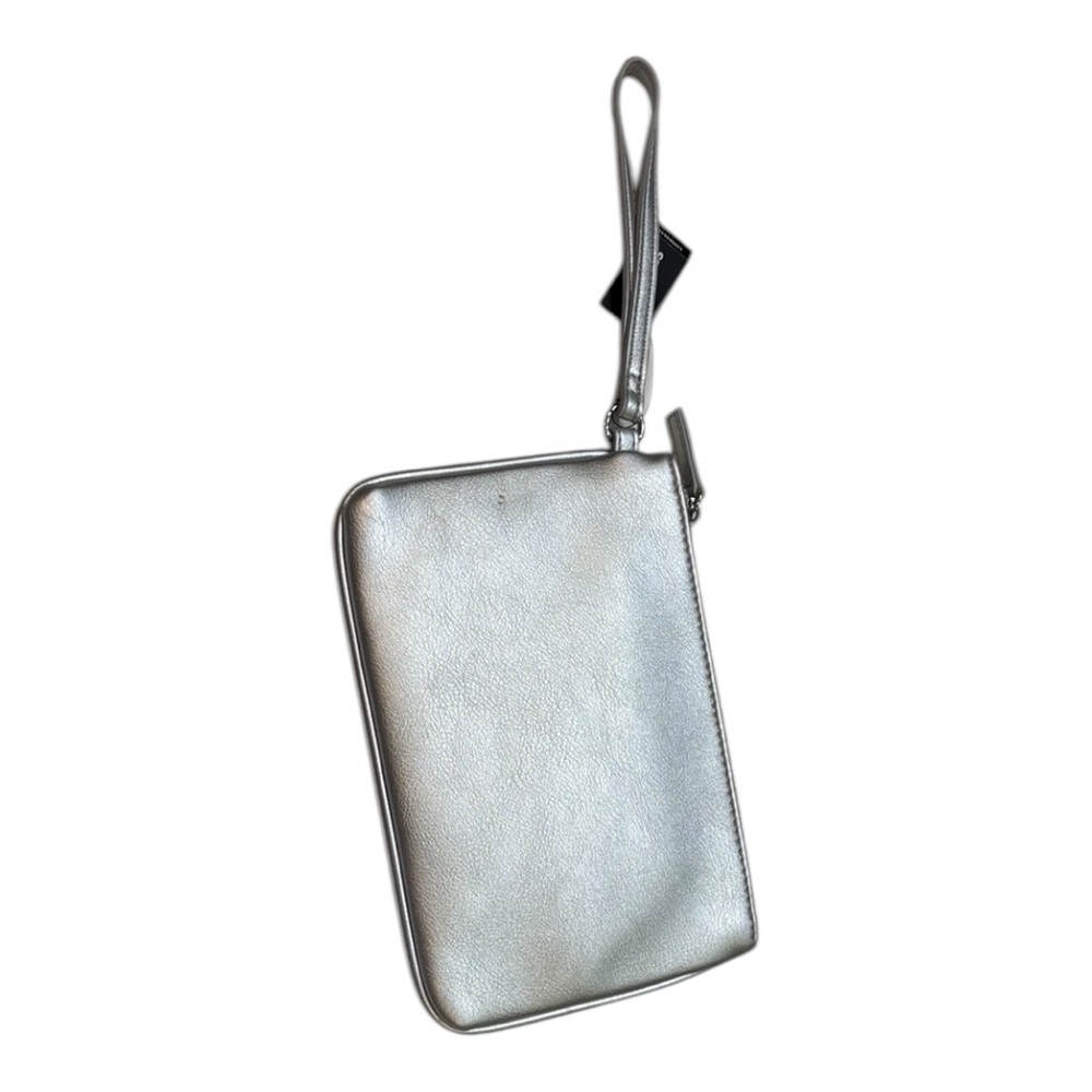 Express Silver Wristlet Clutch NWT BAGBIN2